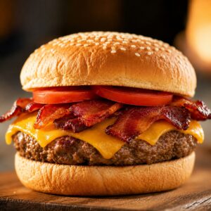 Bacon and Cheese Bachelor Burger